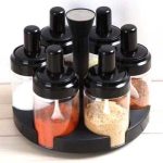 Set Of 6 Rotating Spice Rack,360 Spice Rotating Bottles